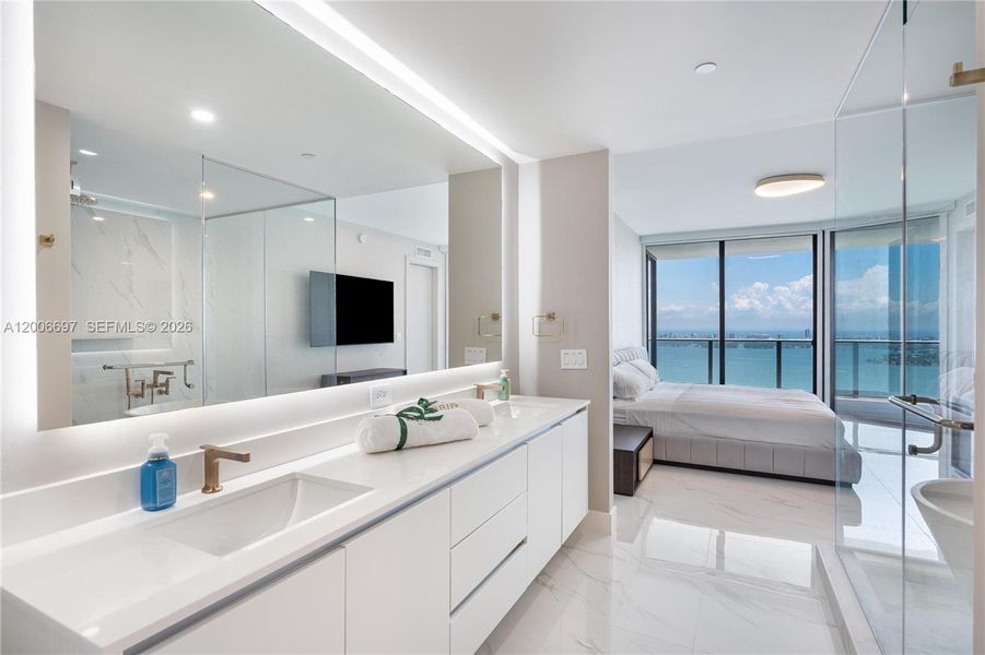 Furnished interior view inside a new home in , Miami (Image 14).
