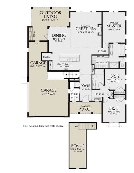 2D floor plan layout for the Daisy by Zeal Home Builders in Echo Grove, Poolville, TX (Image 4).