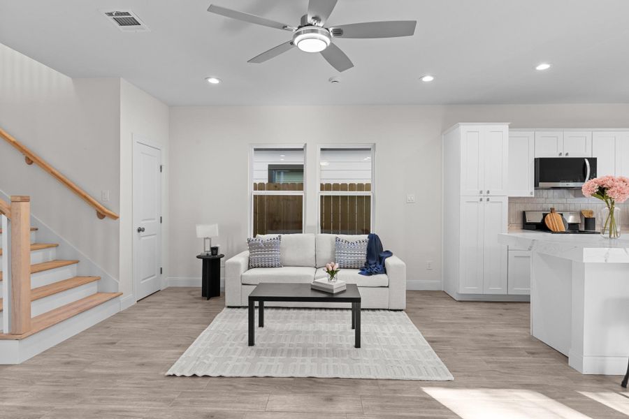 Living area with lots of natural light