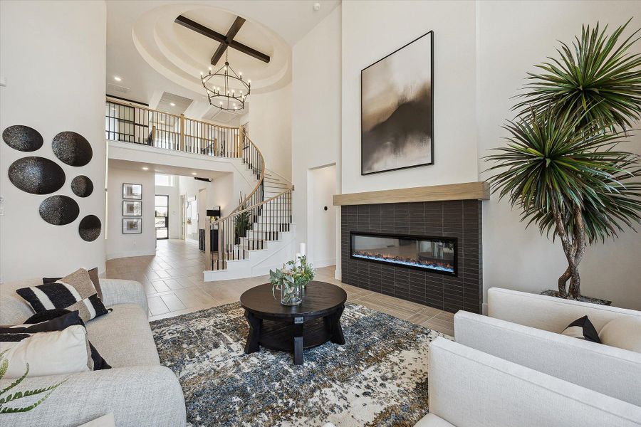 Furnished interior view inside a new home in Cross Creek West, Fulshear (Image 7). Furnished interior view inside a new home in Cross Creek West, Fulshear (Image 7).
