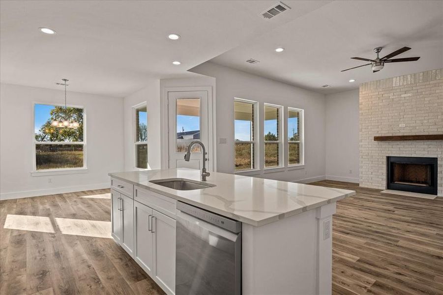 Furnished interior view inside a new home in Briar Branch Estates, Celeste (Image 7). Furnished interior view inside a new home in Briar Branch Estates, Celeste (Image 7).