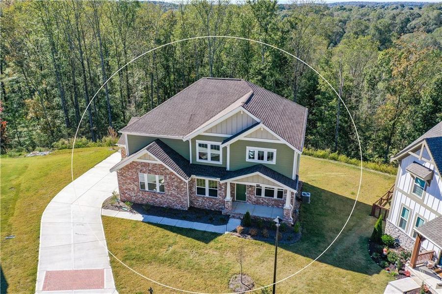 Front exterior of a new home in , Ball Ground, GA, highlighting curb appeal (Image 23).