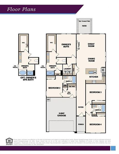 2D floor plan layout of this home in Summerwood Estates, Red Oak, TX (Image 5).