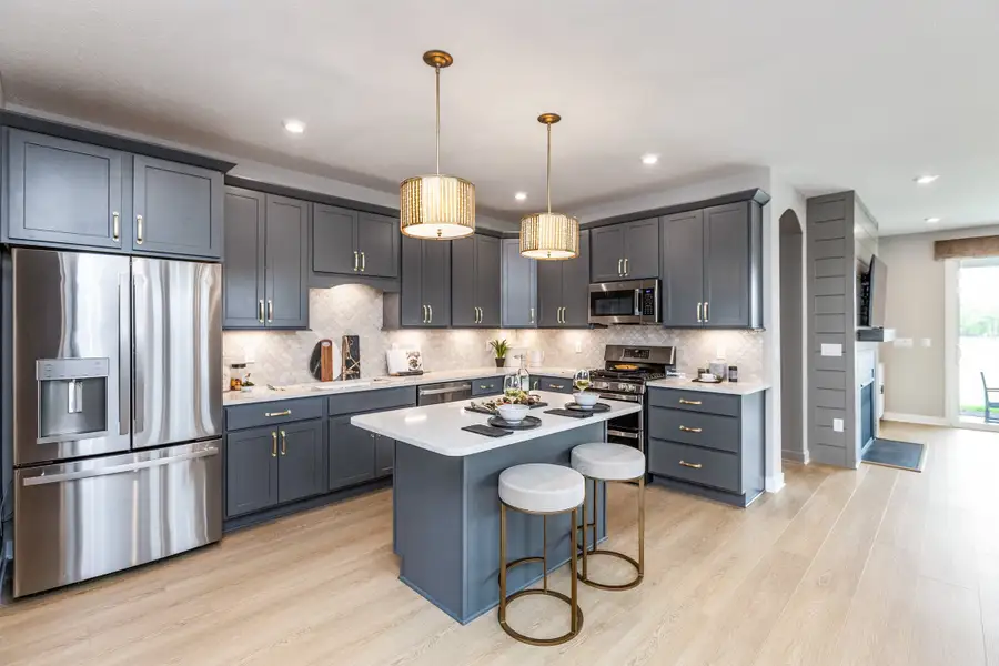 Representative furnished interior of a home built from the Wilmington by Fischer Homes in Easton Park, Dallas (Image 29).