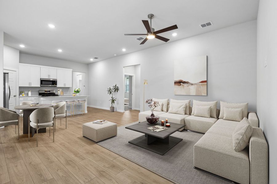 Living Room in the Cypress home plan by Trophy Signature Homes - REPRESENTATIVE PHOTO