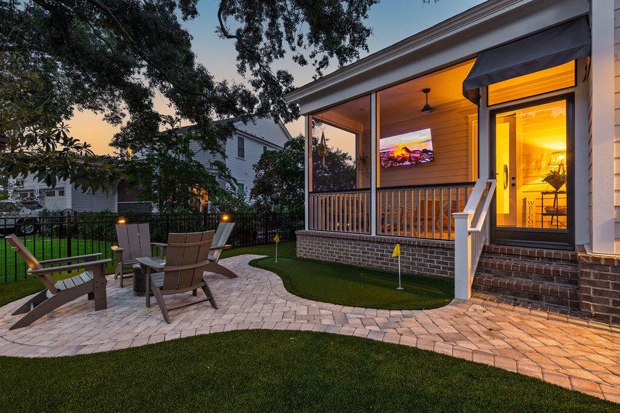 Exterior details and patio area of a home in The Settlement at Ashley Hall, Charleston (Image 25). Exterior details and patio area of a home in The Settlement at Ashley Hall, Charleston (Image 25).