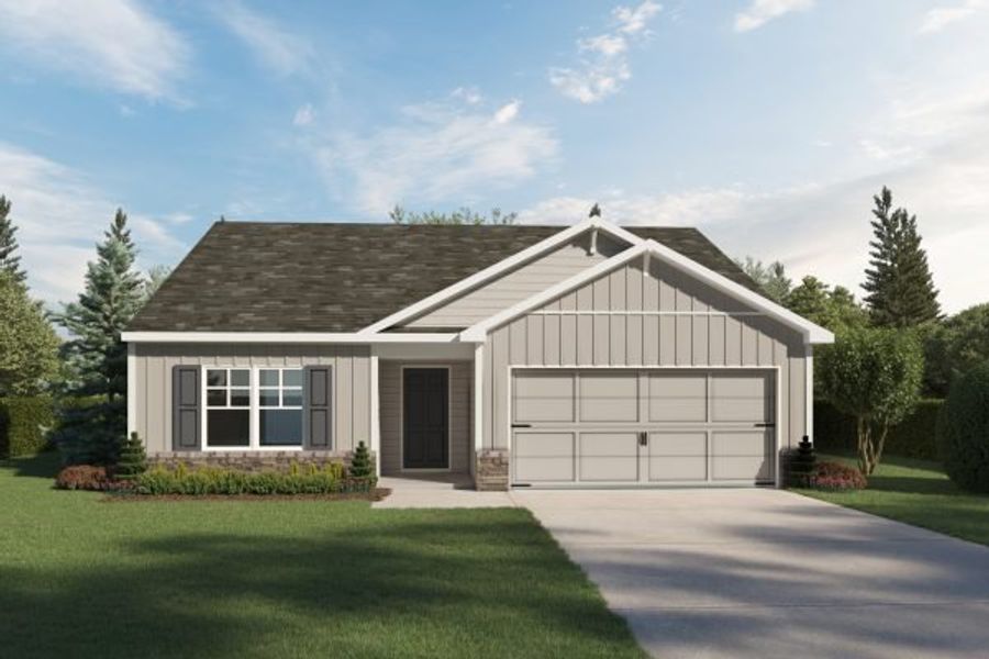 Representative exterior photo of a completed home built from the Willow by Kerley Family Homes in Pevensie Manor, Powder Springs, GA (Image 5).