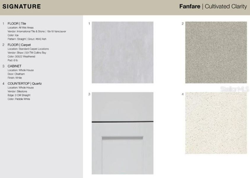 Sample of building materials used in homes in Firethorn, Parrish (Image 19).