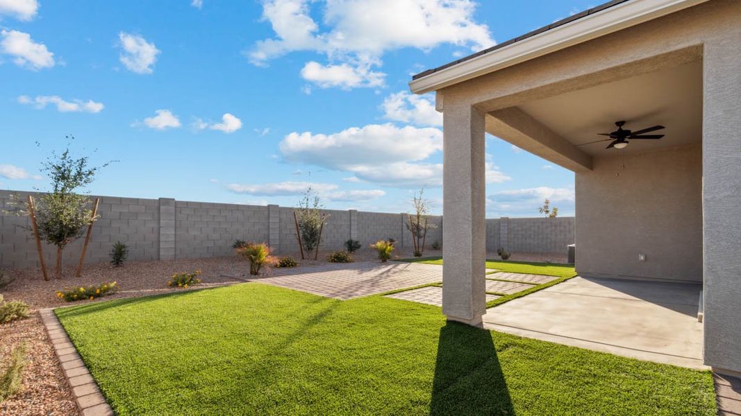Representative exterior details of a home built from the Pelican by D.R. Horton in Upper Canyon, Phoenix (Image 24).
