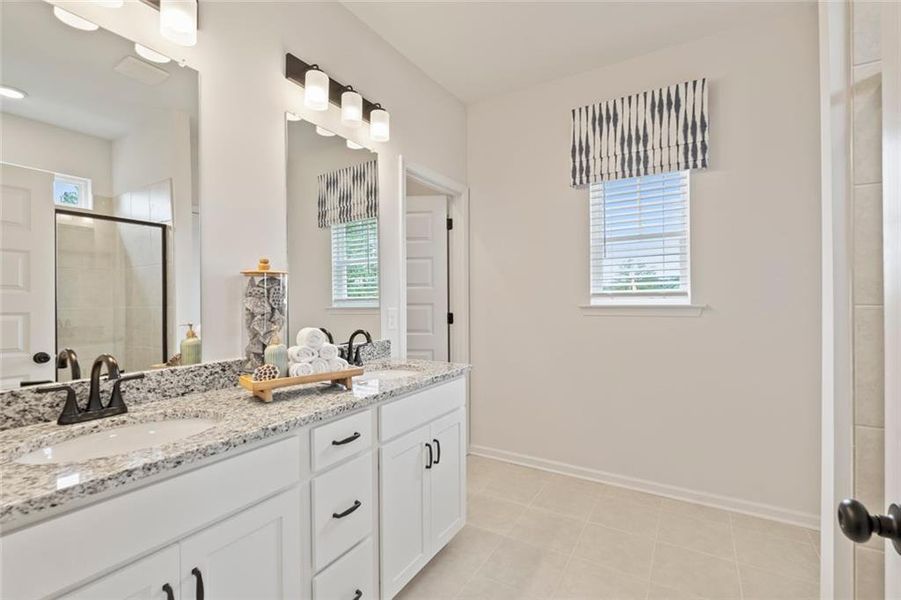 Furnished interior view inside a new home in Jameson Towns, Villa Rica (Image 29). Furnished interior view inside a new home in Jameson Towns, Villa Rica (Image 29).