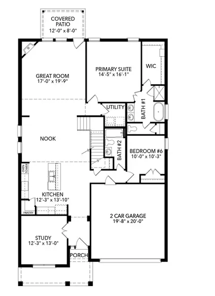 2D floor plan layout of this home in Green Meadows, Celina, TX (Image 2). 2D floor plan layout of this home in Green Meadows, Celina, TX (Image 2).
