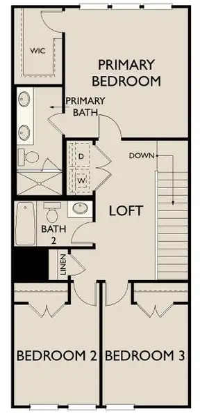 2D floor plan layout of this home in Laurelwood, Douglasville, GA (Image 4).