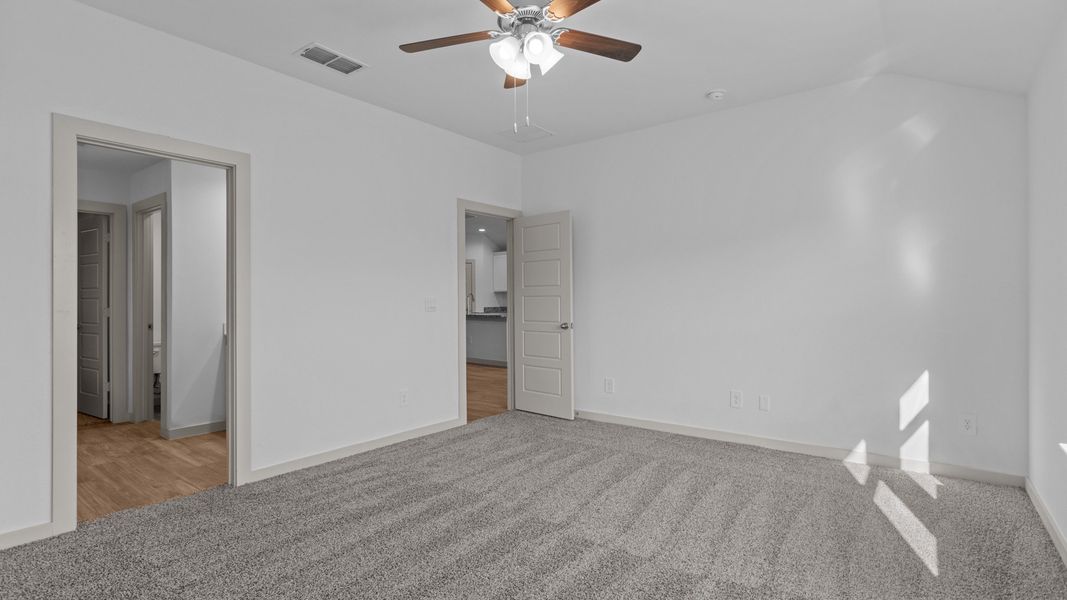 Representative unfurnished interior of a home built from the The Harris by D.R. Horton in Terra Vista, Lubbock (Image 12). Representative unfurnished interior of a home built from the The Harris by D.R. Horton in Terra Vista, Lubbock (Image 12).