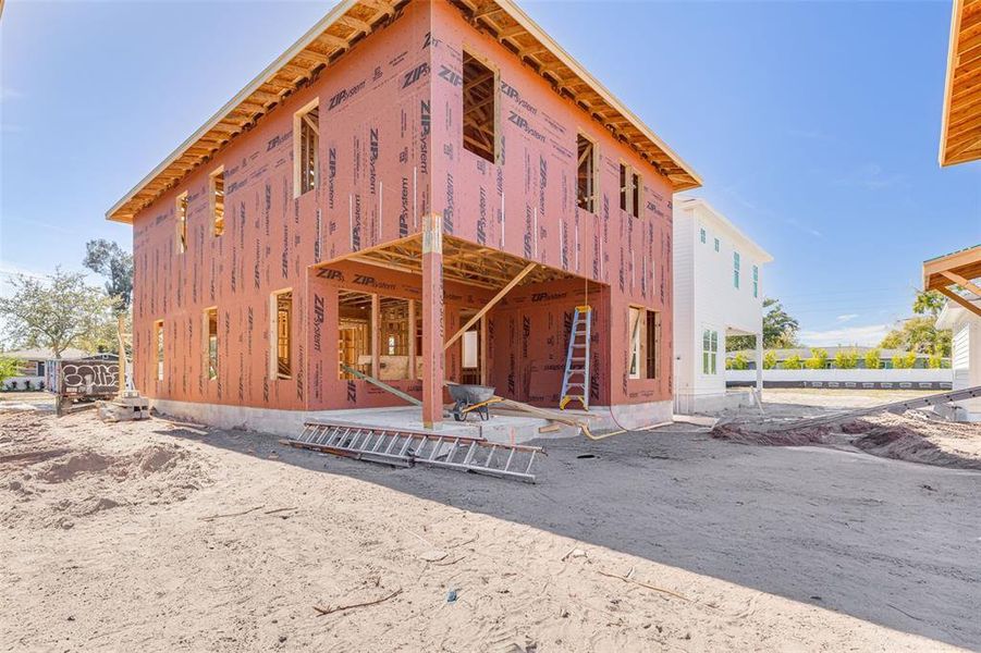 In-progress construction of a new home in , St. Petersburg, FL (Image 10).