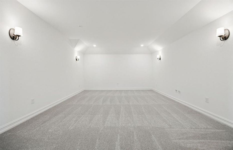 Media room on second level Media room on second level