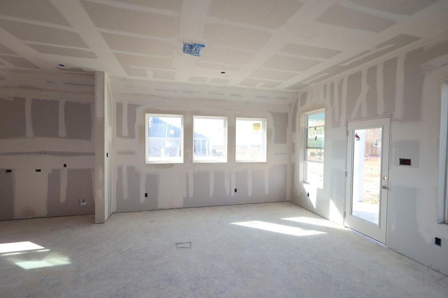 In-progress construction of a new home in The Grand Prairie 50’, Hockley, TX (Image 5).