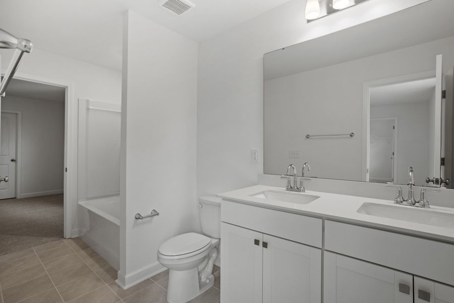 Furnished interior view inside a new home in Georgias Landing, Raleigh (Image 13).