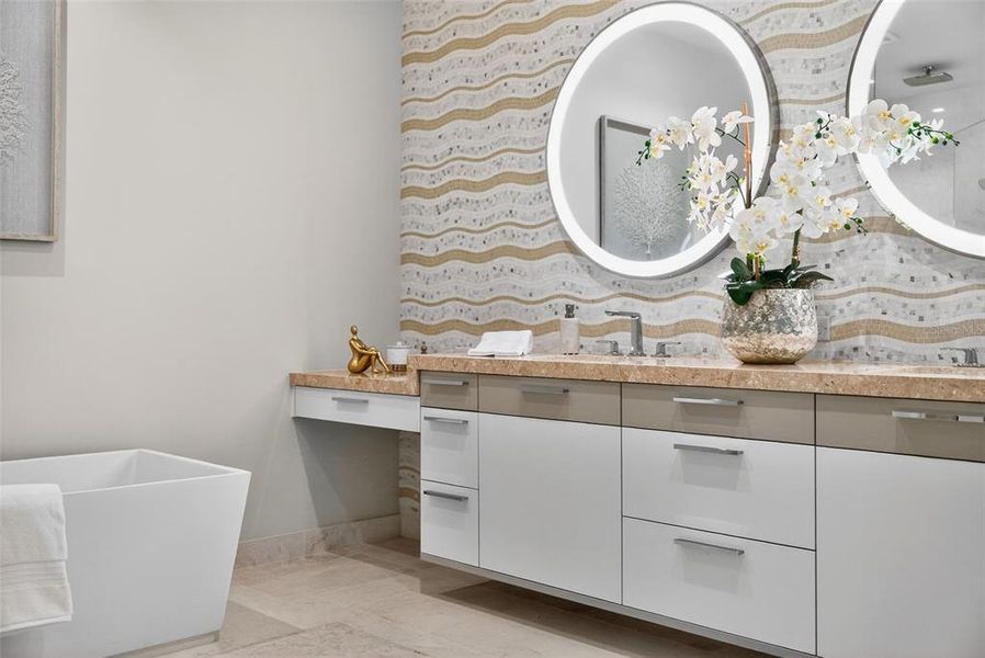 Furnished interior view inside a new home in , Longboat Key (Image 51).