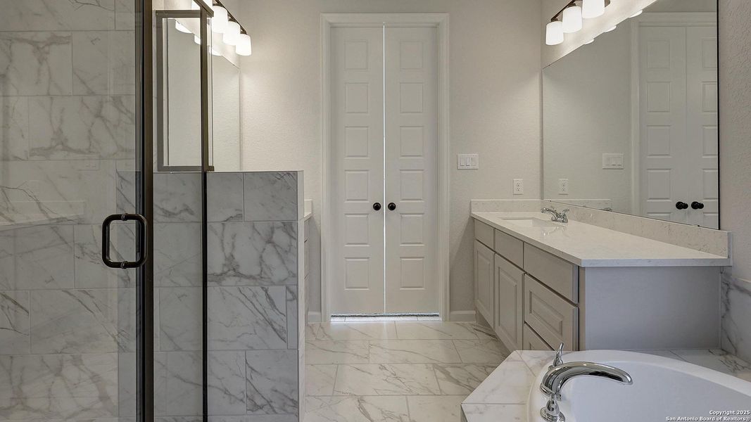 Furnished interior view inside a new home in Arcadia Ridge 50', San Antonio (Image 10).