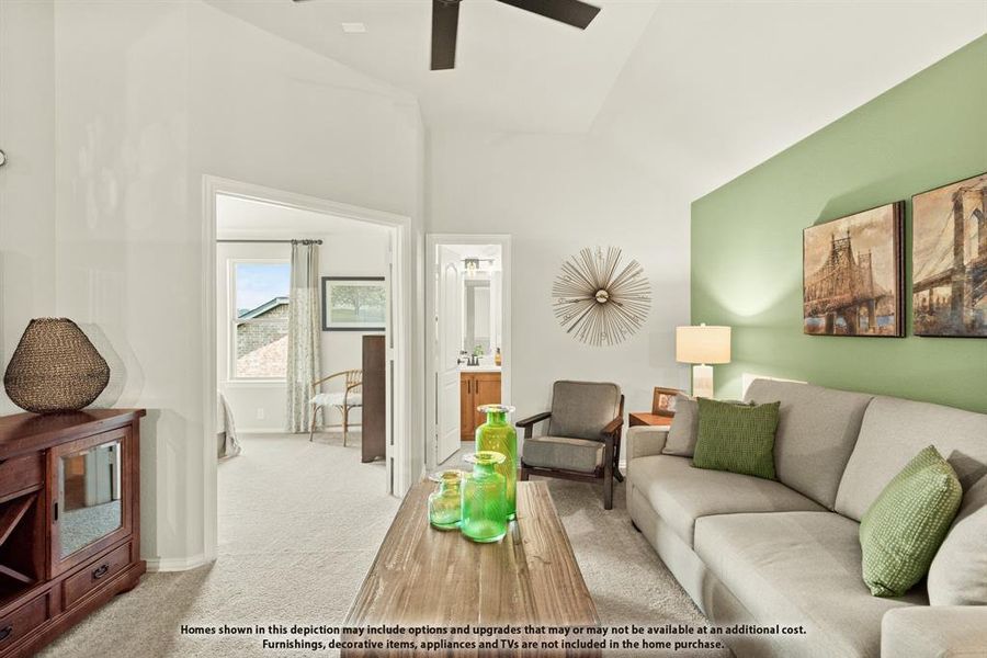 Furnished interior view inside a new home in Sunset Ridge, Alvarado (Image 6). Furnished interior view inside a new home in Sunset Ridge, Alvarado (Image 6).
