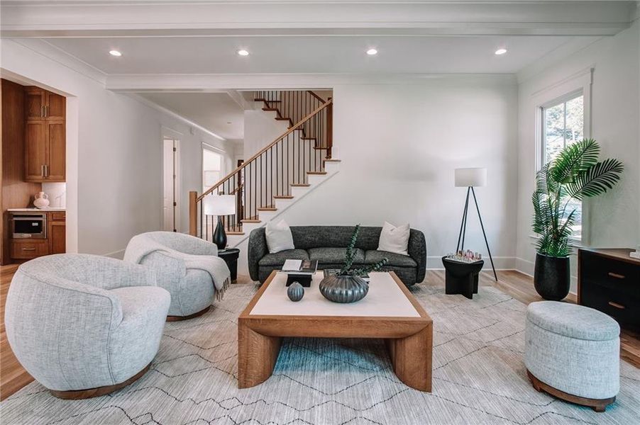 Furnished interior view inside a new home in , Atlanta (Image 48).