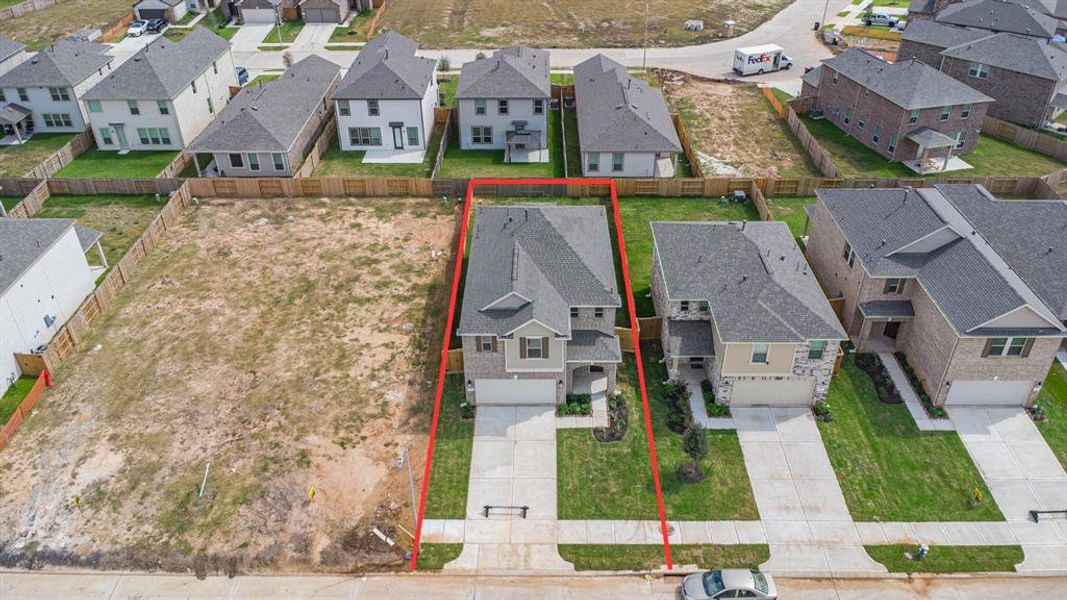 Amazing aerial shot of this gorgeous KB Home home situated on a large lot.