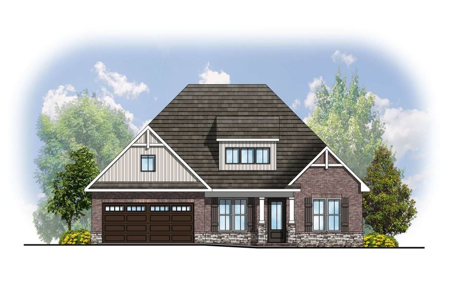 Representative rendering of the exterior for the Piedmont I by Cook Bros. Homes (Image 8).