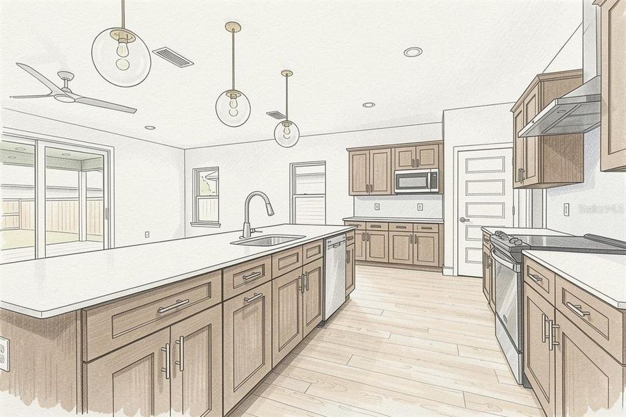 Furnished interior view inside a new home in , Newberry (Image 6).