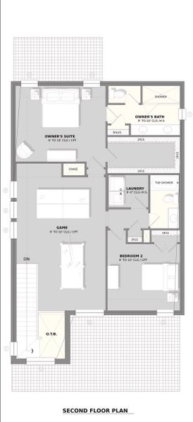 2D floor plan layout for the Plan 1 by Monarch Homes in Royal Court, Frisco, TX (Image 4).