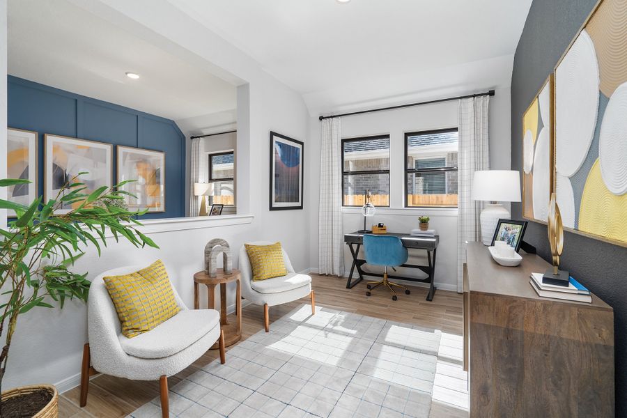Representative furnished interior of a home built from the The Gardenia by David Weekley Homes in Audubon - Terrace Collection, Magnolia (Image 5).