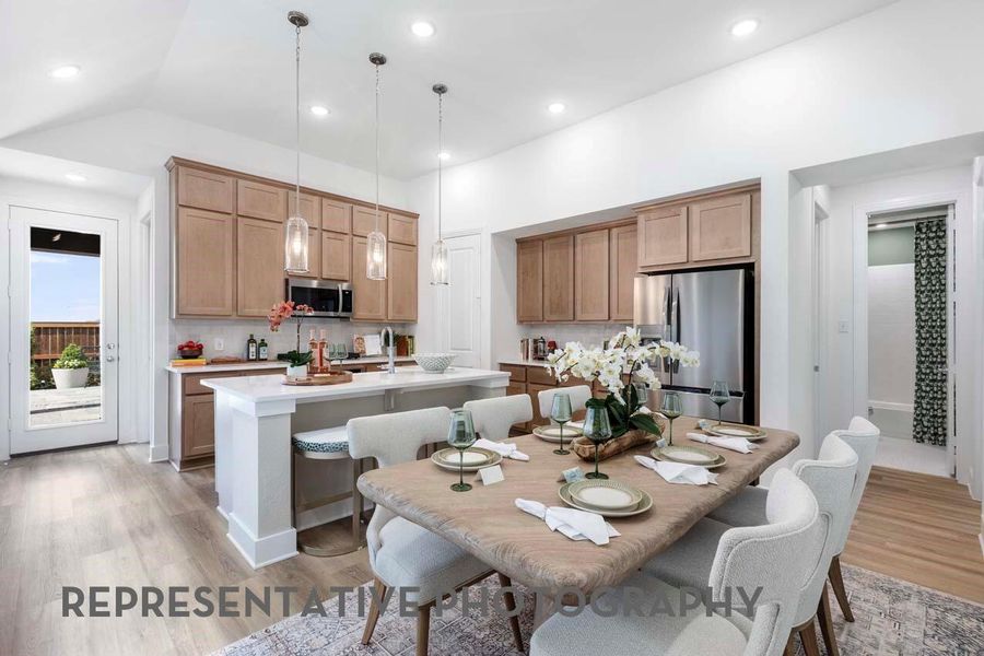 Furnished interior view inside a new home in Meridiana, Manvel (Image 4).
