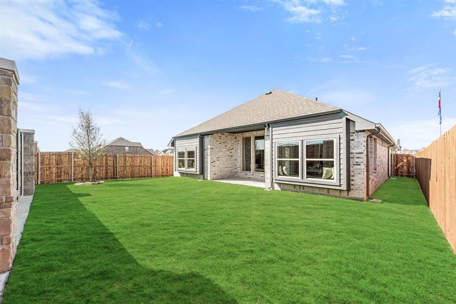 Exterior details and patio area of a home in Legacy Ranch Classic 55, Melissa (Image 22).