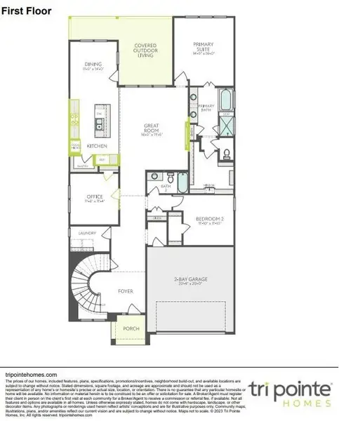 2D floor plan layout of this home in Woodson’s Reserve, Spring, TX (Image 3).