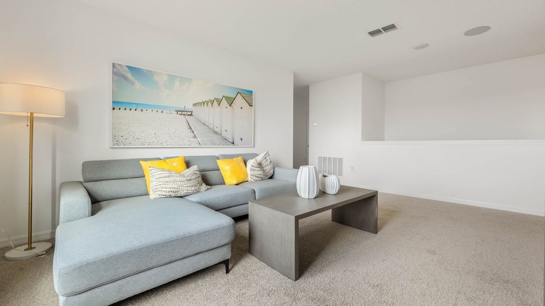 Furnished interior view inside a new home in Magnolia at the Bluffs Phase 3, Freeport (Image 13).
