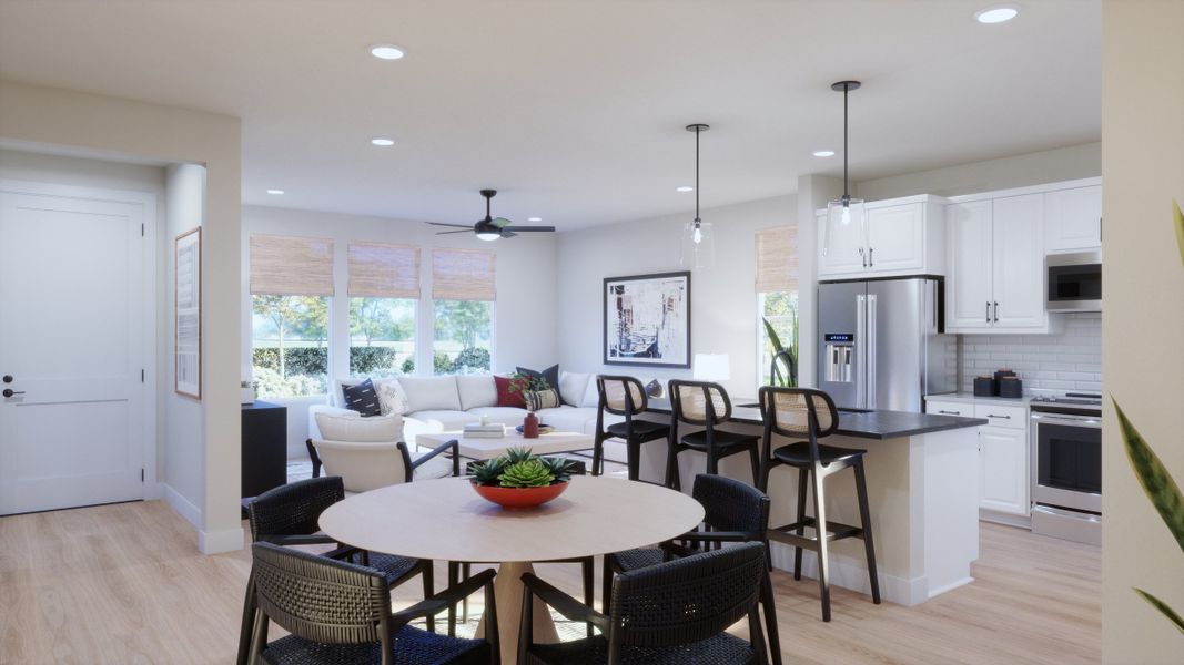 Representative furnished interior of a home built from the 3552 by Risewell Homes in Parkton Square, Kyle (Image 9). Representative furnished interior of a home built from the 3552 by Risewell Homes in Parkton Square, Kyle (Image 9).
