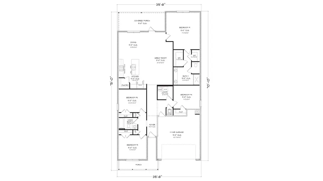 2D floor plan layout of this home in Buffer Farms, Port Saint Joe, FL (Image 5). 2D floor plan layout of this home in Buffer Farms, Port Saint Joe, FL (Image 5).