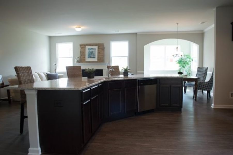 Representative furnished interior of a home built from the Poplar by Piedmont Residential in Falls Creek, Flowery Branch (Image 9).