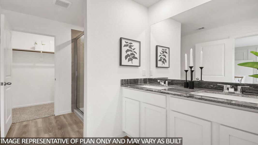 Furnished interior view inside a new home in Bridges on Lake Houston Villas, Humble (Image 10).