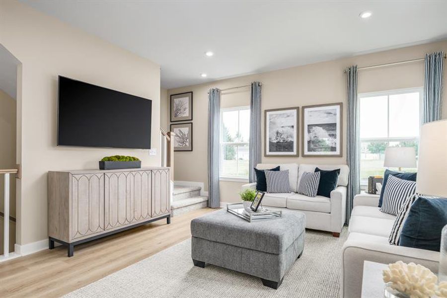 Representative furnished interior of a home built from the Robert Frost by Ryan Homes in Fost, Moyock (Image 12). Representative furnished interior of a home built from the Robert Frost by Ryan Homes in Fost, Moyock (Image 12).