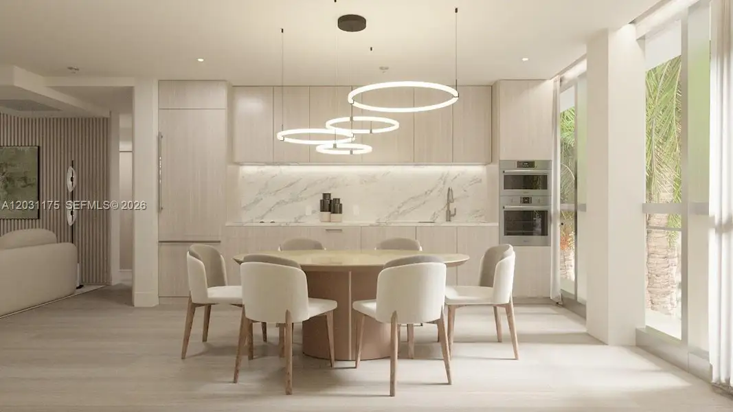 Furnished interior view inside a new home in , Miami Beach (Image 5). Furnished interior view inside a new home in , Miami Beach (Image 5).
