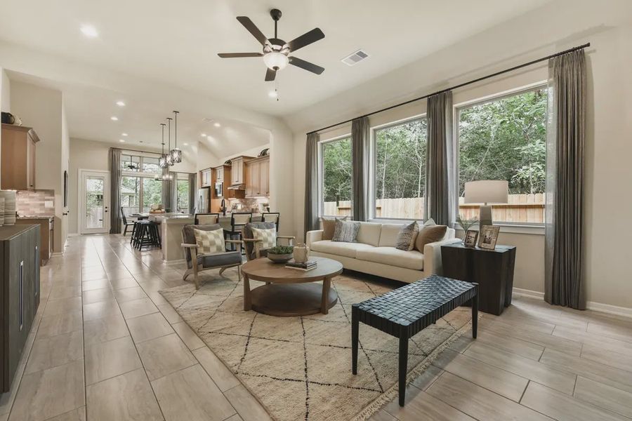 Furnished interior view inside a new home in The Woodlands Hills, Willis (Image 6).