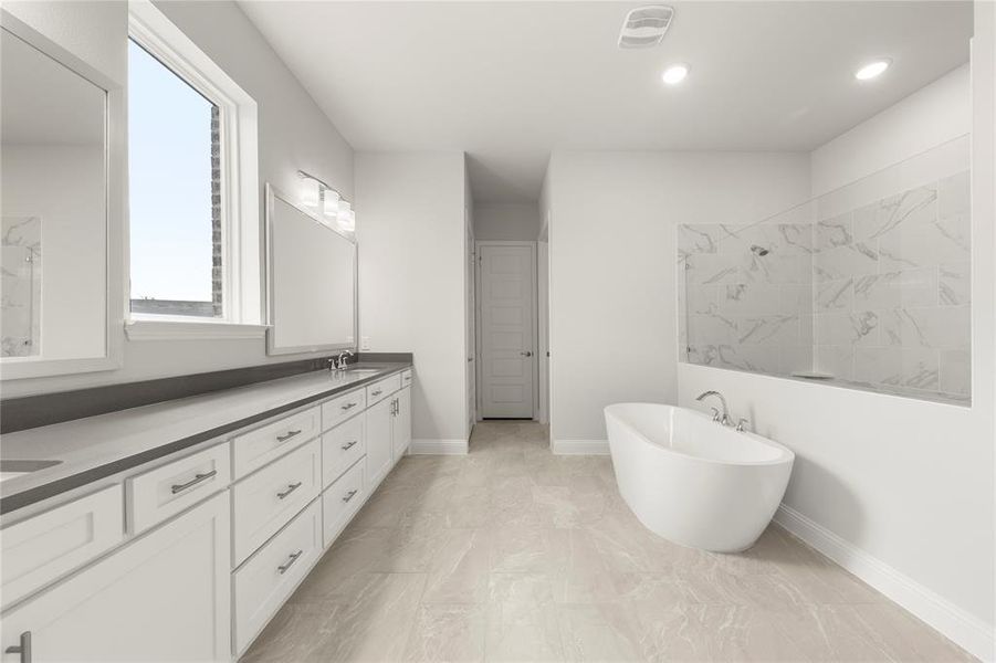 Furnished interior view inside a new home in Painted Tree Showcase, McKinney (Image 5).