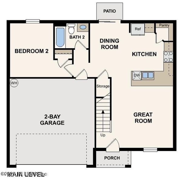 2D floor plan layout of this home in River Hill, Welaka, FL (Image 2). 2D floor plan layout of this home in River Hill, Welaka, FL (Image 2).