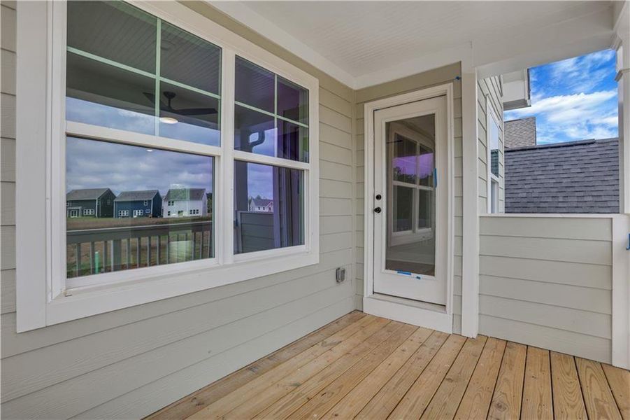 Exterior details and patio area of a home in Twin Lakes, Hoschton (Image 2).