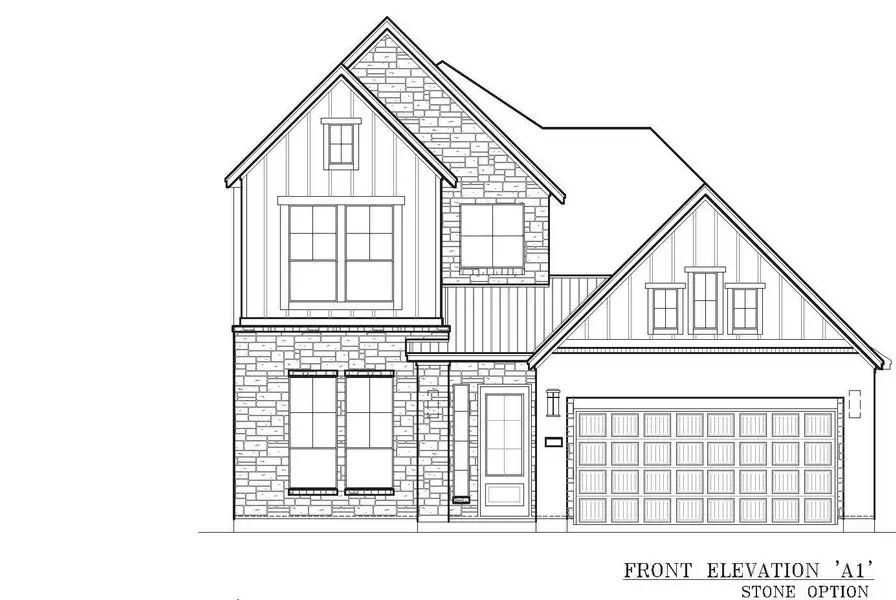 Exterior rendering of this home design in The Highlands, Porter, TX (Image 5).