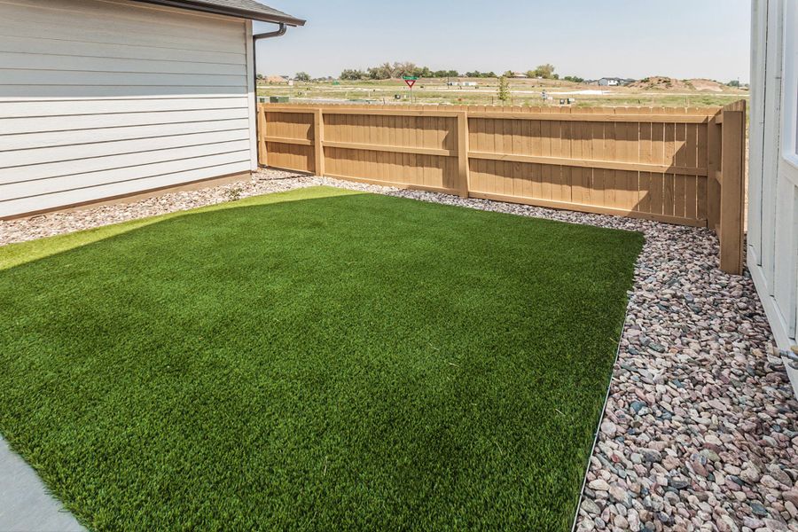 Exterior details and patio area of a home in Prairie Song, Windsor (Image 25). Exterior details and patio area of a home in Prairie Song, Windsor (Image 25).
