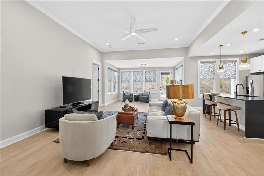 Furnished interior view inside a new home in , Hoschton (Image 18).