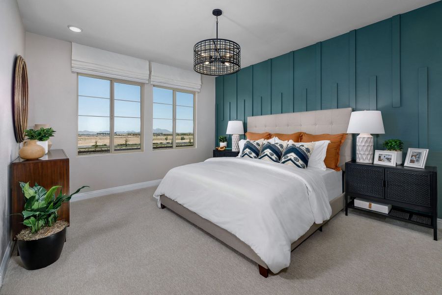 Primary Bedroom | Chartreuse | Greenpointe at Eastmark | New homes in Mesa, Arizona | Landsea Homes