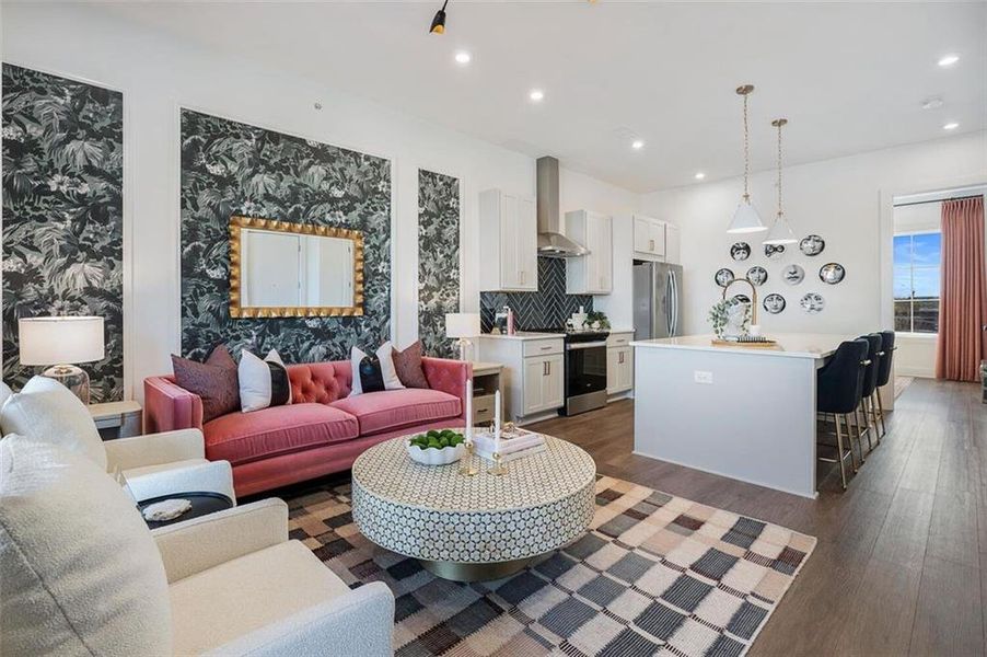 Furnished interior view inside a new home in , Atlanta (Image 10).