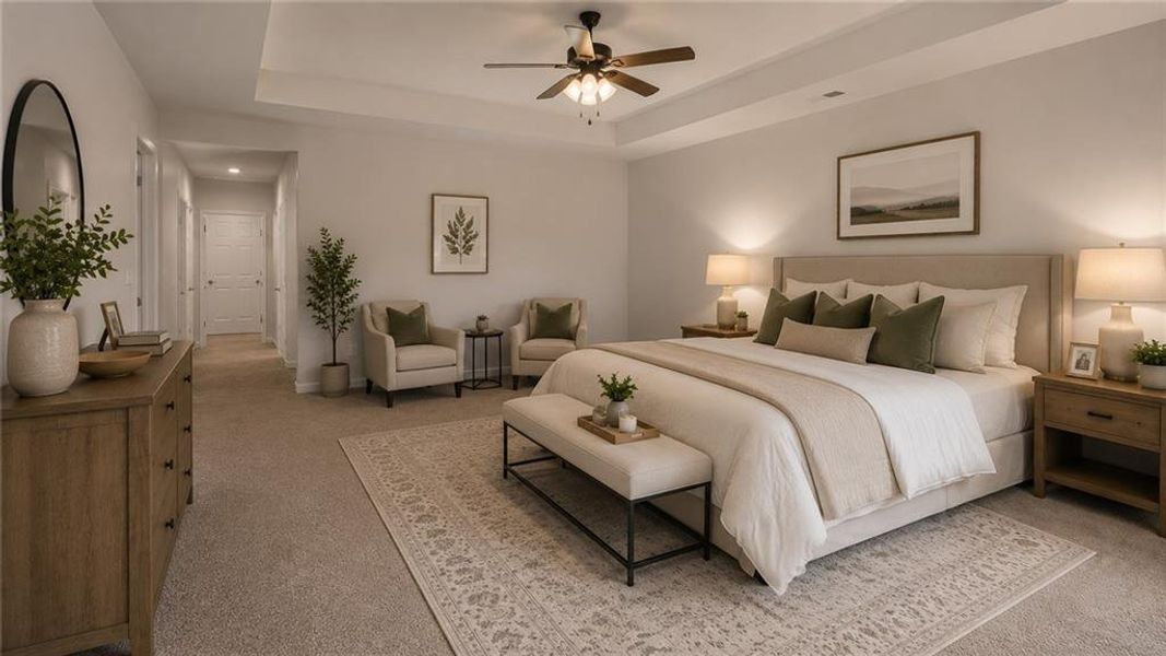 Furnished interior view inside a new home in Preserve at Dove Creek, Statham (Image 17).